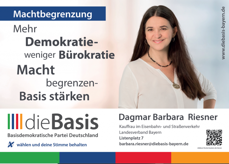 dieBasis-Wahlplakat-GF-Dagmar-Barbara-Riesner